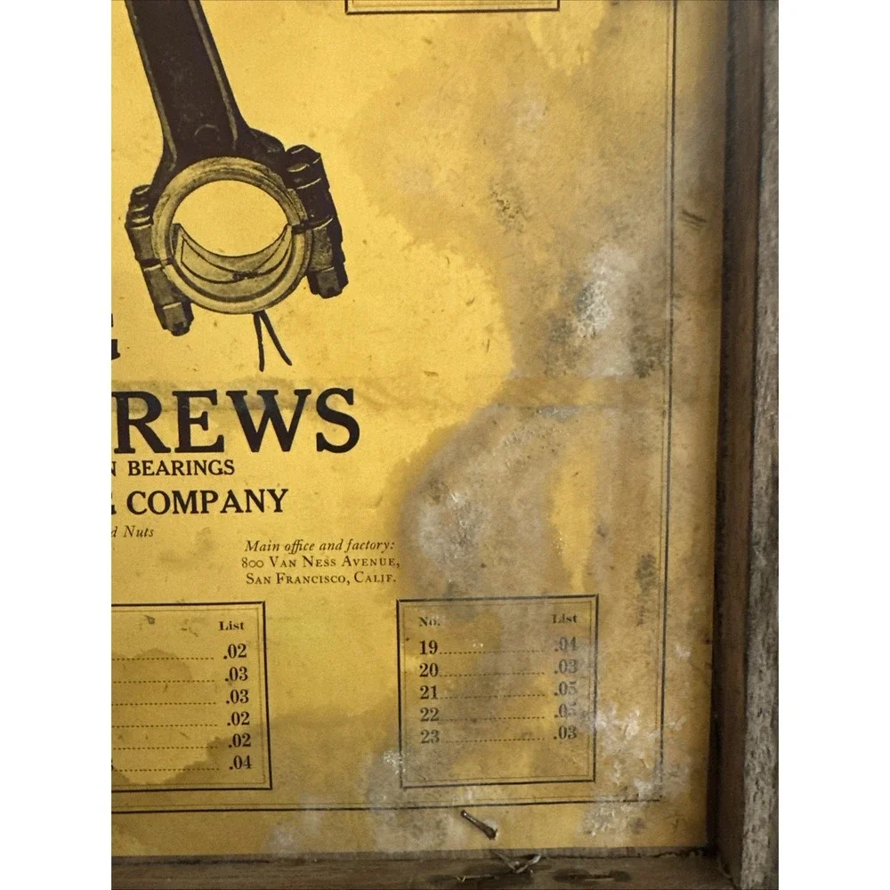 Vintage Pioneer Automotive Bearing Anchor Screw Display‎ Case With Screws